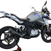 Esapament GPR compatibil cu Bmw G 310 Gs 2017 Sistem complet de evacuare legal omologat, inclusiv db killer și catalizator detașabil,M3 Black Titanium