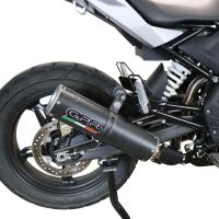 Esapament GPR compatibil cu Bmw G 310 Gs 2017 Sistem complet de evacuare legal omologat, inclusiv db killer și catalizator detașabil,M3 Black Titanium