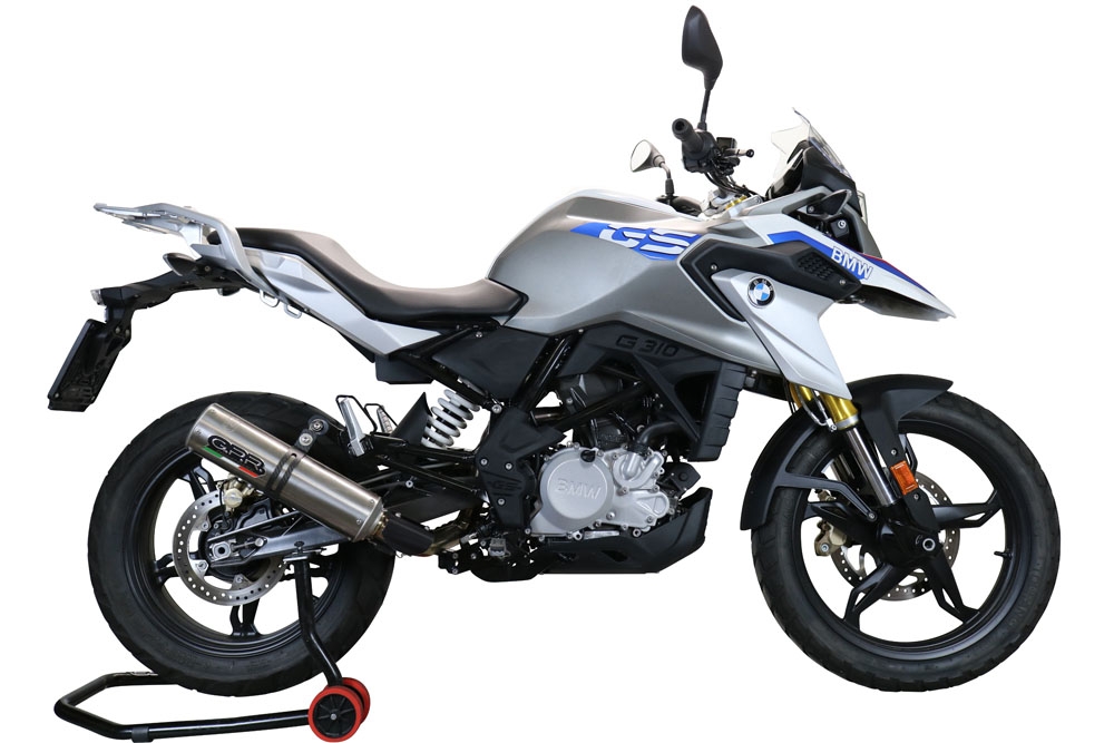 Esapament GPR compatibil cu Bmw G 310 Gs 2022 Sistem complet de evacuare legal omologat, inclusiv db killer și catalizator detașabil,M3 Inox 
