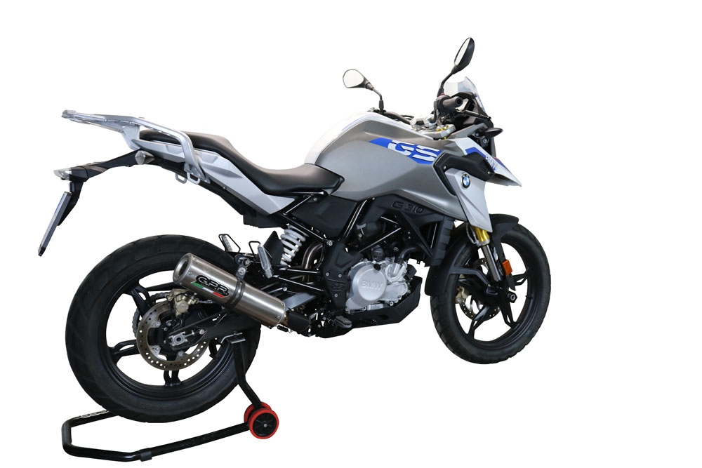 Esapament GPR compatibil cu Bmw G 310 Gs 2022 Sistem complet de evacuare legal omologat, inclusiv db killer și catalizator detașabil,M3 Inox 