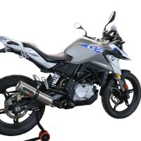 Esapament GPR compatibil cu Bmw G 310 Gs 2022 Sistem complet de evacuare legal omologat, inclusiv db killer și catalizator detașabil,M3 Titanium Natural