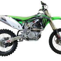 Esapament GPR compatibil cu Kawasaki Kx 450 F 2012 Sistem complet de evacuare de curse, inclusiv db killer/parascântei detașabil,Pentacross Inox