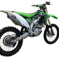 Esapament GPR compatibil cu Kawasaki Kx 450 F 2012 Sistem complet de evacuare de curse, inclusiv db killer/parascântei detașabil,Pentacross Inox
