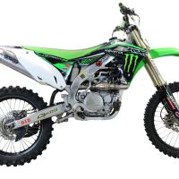 Esapament GPR compatibil cu Kawasaki Kx 450 F 2012 Sistem complet de evacuare de curse, inclusiv db killer/parascântei detașabil,Pentacross Titanium