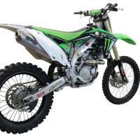 Esapament GPR compatibil cu Kawasaki Kx 450 F 2012 Sistem complet de evacuare de curse, inclusiv db killer/parascântei detașabil,Pentacross Titanium