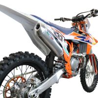 Exhaust compatible with Gas Gas MC 450F 2021-2023, Pentacross Inox, Racing full system exhaust, including removable db killer/spark arrestor