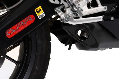 Exhaust compatible with Derbi Gpr 125 2009-2010, Alluminio Ghost, Homologated legal full system exhaust, including removable db killer and catalyst