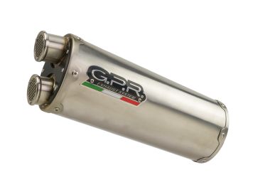 Esapament GPR compatibil cu Bmw R 1200 Gs -Adventure 2013 Evacuare slip-on omologata, inclusiv db killer detașabil și cot de legătură,Dual Inox