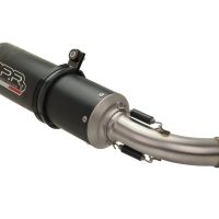 Exhaust compatible with Zontes Zt 125 G1 - U - U1 - Z2 2020-2024, M3 Black Titanium, Homologated legal full system exhaust, including removable db killer and catalyst