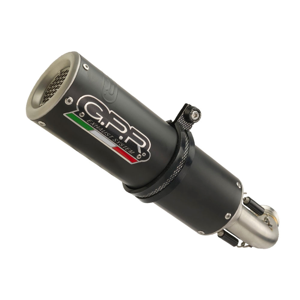 Exhaust compatible with Zontes Zt 125 G1 - U - U1 - Z2 2020-2024, M3 Black Titanium, Homologated legal full system exhaust, including removable db killer and catalyst