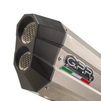 Esapament GPR compatibil cu Bmw R 1250 Gs -Adventure 2021 Evacuare slip-on omologata, inclusiv db killer detașabil și cot de legătură,Hyper Sonic Titanium