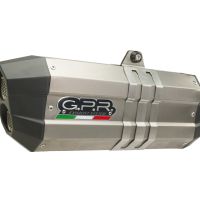 Esapament GPR compatibil cu Bmw R 1250 Gs -Adventure 2021 Evacuare slip-on omologata, inclusiv db killer detașabil și cot de legătură,Hyper Sonic Titanium