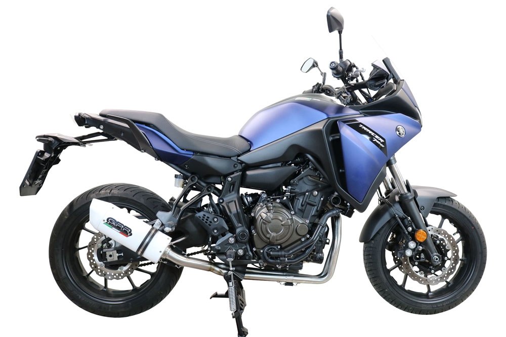 Esapament GPR compatibil cu Yamaha Tracer 700 2020 Sistem complet de evacuare legal omologat, inclusiv db killer și catalizator detașabil,Albus Evo4