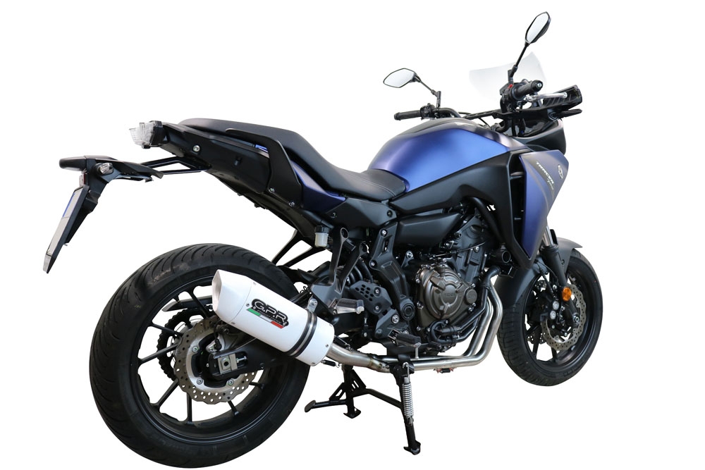 Esapament GPR compatibil cu Yamaha Tracer 700 2020 Sistem complet de evacuare legal omologat, inclusiv db killer și catalizator detașabil,Albus Evo4