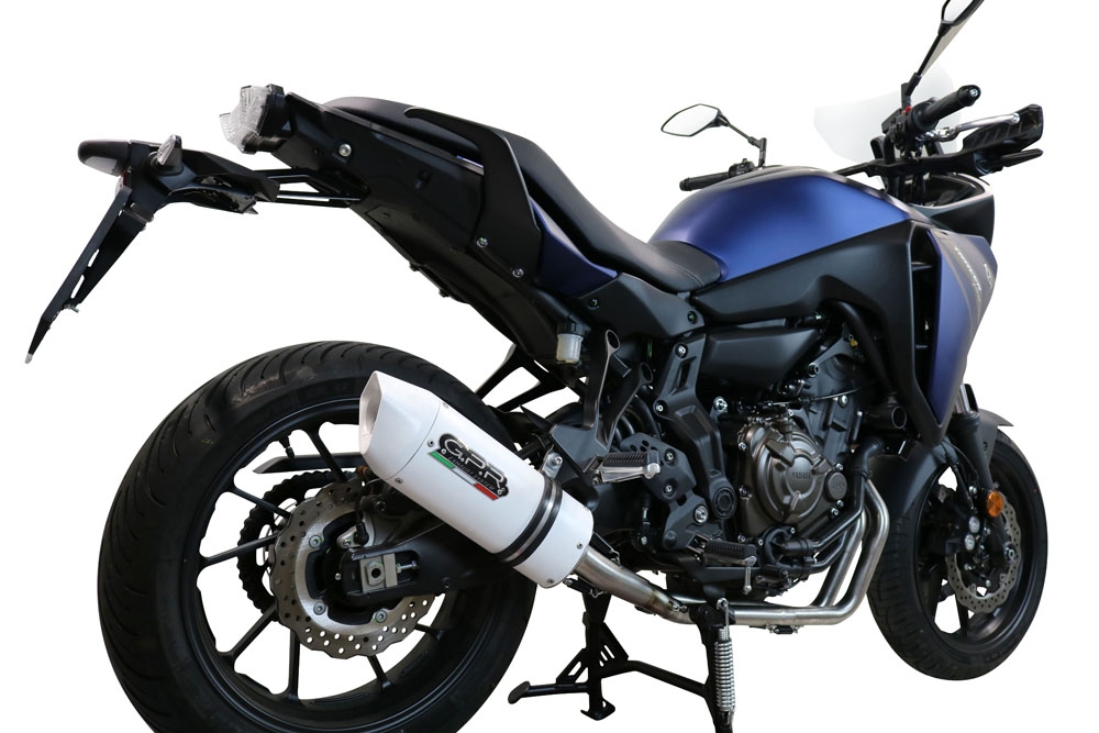 Esapament GPR compatibil cu Yamaha Tracer 700 2020 Sistem complet de evacuare legal omologat, inclusiv db killer și catalizator detașabil,Albus Evo4
