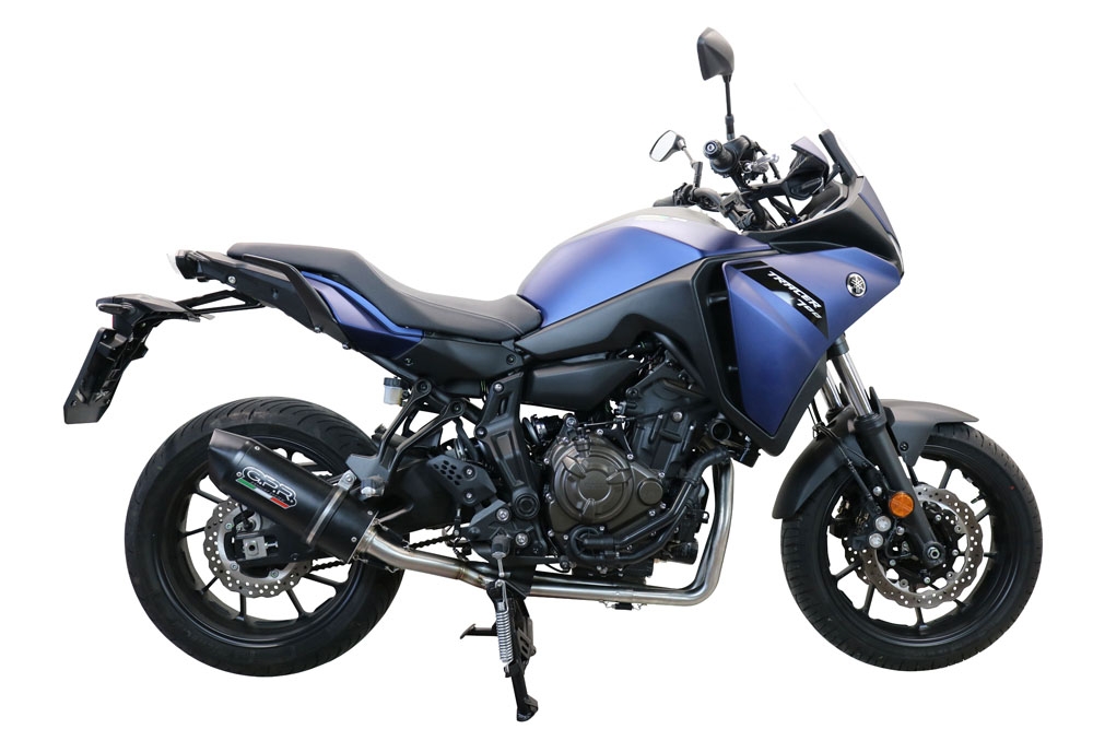 Esapament GPR compatibil cu Yamaha Tracer 7 2021 Sistem complet de evacuare Racing, inclusiv db killer detașabil,Furore Nero