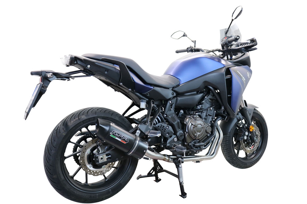 Esapament GPR compatibil cu Yamaha Tracer 7 2021 Sistem complet de evacuare Racing, inclusiv db killer detașabil,Furore Nero