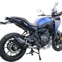 Esapament GPR compatibil cu Yamaha Tracer 7 2021 Sistem complet de evacuare Racing, inclusiv db killer detașabil,Furore Nero