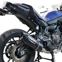Exhaust compatible with Yamaha Mt-07 2014-2016, Furore Nero, Homologated legal full system exhaust, including removable db killer