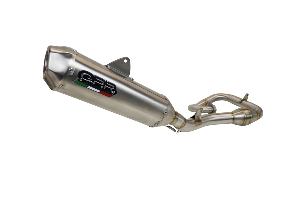 Exhaust compatible with Gas Gas MC 450F 2021-2023, Pentacross Inox, Racing full system exhaust, including removable db killer/spark arrestor