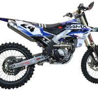 Esapament GPR compatibil cu Yamaha WR 250 F 2020 Sistem complet de evacuare Racing, inclusiv db killer detașabil,Pentacross FULL Titanium