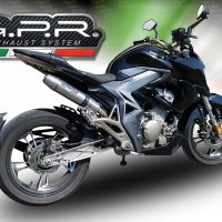 Exhaust compatible with Zontes Zt 310 2018-2020, Deeptone Inox, Homologated legal full system exhaust, including removable db killer and catalyst