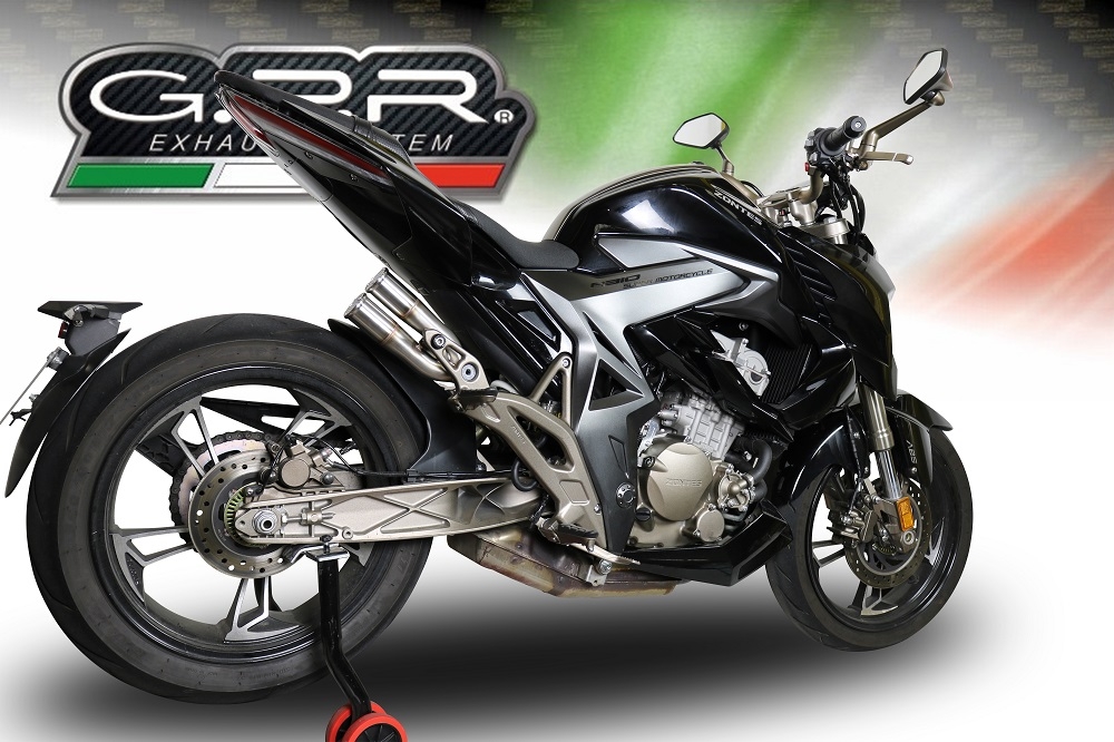 Exhaust compatible with Zontes Zx 310 2018-2020, F205, Homologated legal slip-on exhaust including removable db killer and link pipe