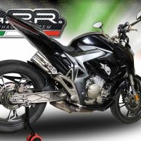 Exhaust compatible with Zontes Zx 310 2018-2020, F205, Homologated legal slip-on exhaust including removable db killer and link pipe