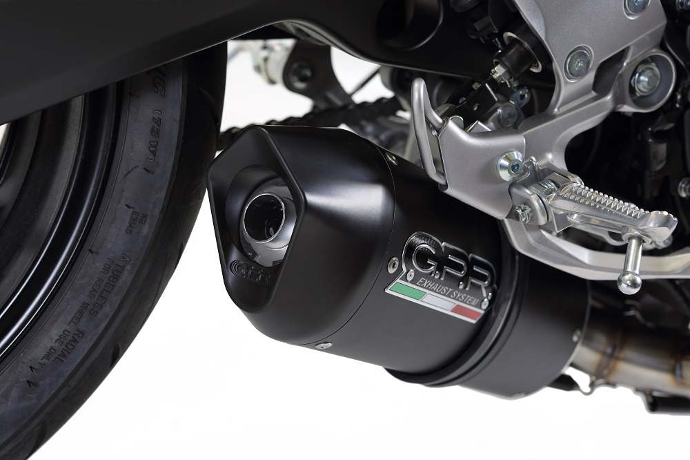 Esapament GPR compatibil cu Yamaha Mt-09 2014 Sistem complet de evacuare legal omologat, inclusiv db killer și catalizator detașabil,Furore Nero