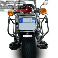 Esapament GPR compatibil cu Moto Guzzi California 1100 Special-Stone-Sport-Ev-Alu 1997 Evacuare cu dublă omologare legală, inclusiv db killer detașabile, coturi de legătură și catalizatori,Vintacone