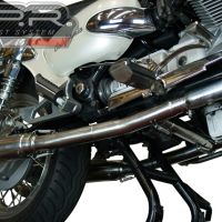 Esapament GPR compatibil cu Moto Guzzi California 1100 Special-Stone-Sport-Ev-Alu 1997 Evacuare cu dublă omologare legală, inclusiv db killer detașabile, coturi de legătură și catalizatori,Vintacone