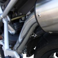Esapament GPR compatibil cu Moto Guzzi Stelvio 1200 4V  2008 Evacuare slip-on omologata, inclusiv db killer detașabil, cot de legătură și catalizator,Albus Ceramic