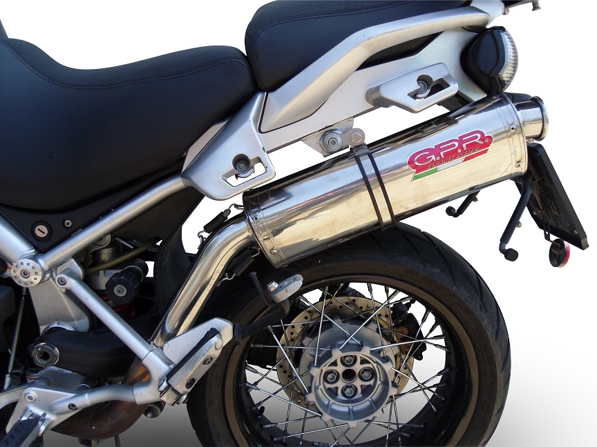 Esapament GPR compatibil cu Moto Guzzi Stelvio 1200 8V  2011 Evacuare slip-on omologata, inclusiv db killer detașabil, cot de legătură și catalizator,Trioval