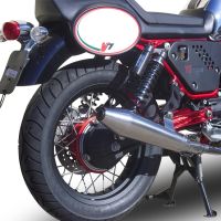 Exhaust compatible with Moto Guzzi Nevada 750 2008-2014, Vintacone , Dual Homologated legal slip-on exhaust including removable db killers and link pipes