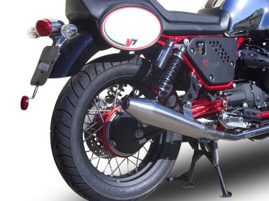 Exhaust compatible with Moto Guzzi Nevada 750 2008-2014, Vintacone , Dual Homologated legal slip-on exhaust including removable db killers, link pipes and catalysts