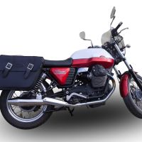 Exhaust compatible with Moto Guzzi V7 (I - II) - Stone - Special 2012-2016, Vintacone , Dual Homologated legal slip-on exhaust including removable db killers, link pipes and catalysts