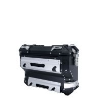 GPR TECH Uyumlu  Bmw F 850 Gs 2021/2023 e5 Zwart Pereche de cutii laterale din aluminiu cu partea dreaptă conturată, culoare neagră, cu suport specific pentru geantă Capacitate 38 litri + 32 litri.