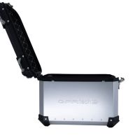 GPR TECH Uyumlu  BMW R 1300 GS Adventure 2023/2025 Zilver Pereche de cufere laterale din aluminiu, culoare argintie, cu suport specific pentru geantă Capacitate 38 litri + 38 litri.