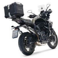 Exhaust compatible with Zontes 350 T2 ADV 2022-2024, Powercone Evo, Homologated legal slip-on exhaust including removable db killer and link pipe