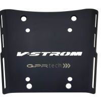 GPR TECH ile uyumlu  Suzuki V-Strom Dl 650 2012/2016 e3 Zwart Placă de montare specifică pentru Top Case ALPITECH 55 LT compatibil cu portbagajul original, fabricat din oțel inoxidabil cu 4 puncte de ancorare
