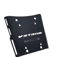 GPR TECH ile uyumlu  Suzuki V-Strom Dl 650 2012/2016 e3 Zwart Placă de montare specifică pentru Top Case ALPITECH 55 LT compatibil cu portbagajul original, fabricat din oțel inoxidabil cu 4 puncte de ancorare