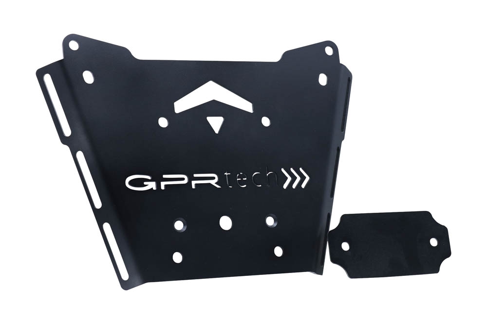 GPR TECH ile uyumlu  Bmw R 1250 Rt 2019/2020 e4 Zwart Placă de montare specifică pentru Top Case ALPITECH 55 LT compatibil cu portbagajul original, fabricat din oțel inoxidabil cu 4 puncte de ancorare