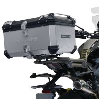 Top case GPR TECH compatible with  Zontes 350 T1 ADV 2022/2024 e5 GPR TECH Top case in aluminum, silver color with specific plate included Capacity 45 LT.