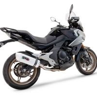 Esapament GPR compatibil cu Cf Moto 700 Mt 2023 Evacuare slip-on omologata, inclusiv db killer detașabil, cot de legătură și catalizator,Albus Evo4