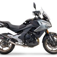 Esapament GPR compatibil cu Cf Moto 700 Mt 2023 Evacuare slip-on omologata, inclusiv db killer detașabil, cot de legătură și catalizator,Furore Evo4 Nero