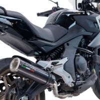 Esapament GPR compatibil cu Cf Moto 700 Mt 2023 Evacuare slip-on omologata, inclusiv db killer detașabil, cot de legătură și catalizator,M3 Poppy 