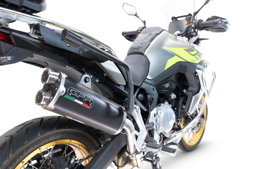 Esapament GPR compatibil cu Voge 900DSX 2024 Evacuare slip-on omologata, inclusiv db killer detașabil și cot de legătură,Dual Poppy