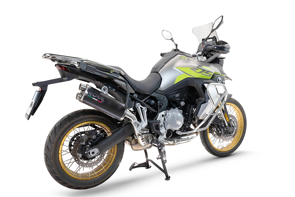 Esapament GPR compatibil cu Voge 900DSX 2024 Evacuare slip-on omologata, inclusiv db killer detașabil și cot de legătură,Dual Poppy