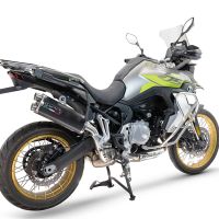 Esapament GPR compatibil cu Voge 900DSX 2024 Evacuare slip-on omologata, inclusiv db killer detașabil și cot de legătură,Dual Poppy