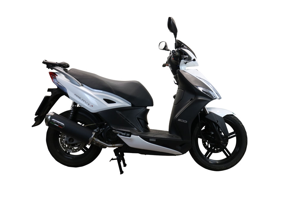 Exhaust compatible with Kymco Agility 200 - I.E. R16 - Plus 2015-2017, Evo4 Road, Homologated legal full system exhaust, including removable db killer